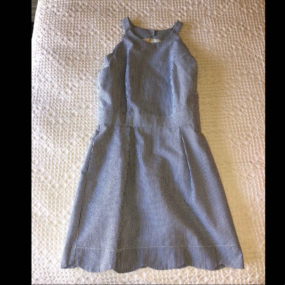 lauren james blue seersucker dress